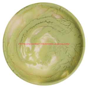 Fabricante y mayorista placa resina borde forma redonda cargador decorativo placa platos placas faizacraft - Product Image 2