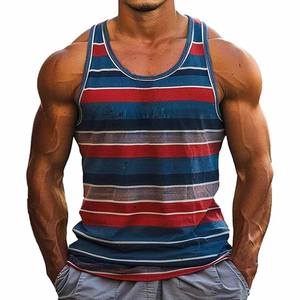 Débardeur Singlet pour hommes en polyester et coton pour les activités décontractées et de fitness, idéal pour les séances d'entraînement d'été - Product Image 5