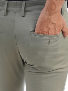 Pantalones de Hombre a Cuadros Personalizados, Ajustados, de Algodón, Formales, para Trabajo, Negocios, Color Negro, Vino Tinto, Pantalones Chinos de Moda, Finos y de Lujo - Product Image 3