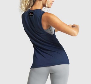 Débardeur d'entraînement en coton d'été pour femmes à séchage rapide Gym Fitness Wear lâche sans manches Design Jersey tissu tricoté Style formel - Product Image 6