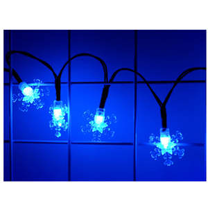 1M 10 LED <b>Christmas</b> Snowflake Multicolor <b>Battery</b> <b>Operated</b> PVC String <b>Light</b> Indoor Home Decor Holiday Party Decoration <b>Lights</b> - Product Image 4