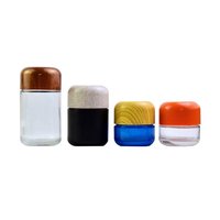 Grosir Wadah Kaca Kedap Udara Anti Bau 4oz, Tebal, Tahan UV, Tutup Anti Anak, Kuas, untuk Camilan, Jeli, Kue Kering, Permen