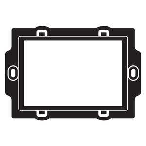 Supporto modello 'pl' per 3 moduli della serie Plain - Product Image 1