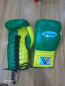 Nuevos guantes de boxeo ganadores profesionales Gemelos Boxeo Cuero genuino MMA Muay Thai Sparring Kick Boxing Guantes - Product Image 3