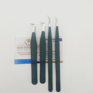 Gran oferta, pinzas profesionales de Extensión de pestañas con volumen de 90 grados, logotipo personalizado, Punta puntiaguda, herramienta de belleza de acero inoxidable - Product Image 6