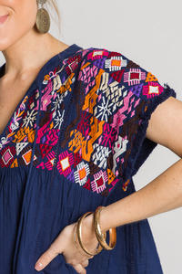 Haut en coton vintage brodé à fines bretelles pour femme, ODM, simple, respirant, idéal pour l'été - Product Image 2