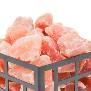 Lampe de sel de l'Himalaya naturelle avec logo personnalisé, panier en bois, couleurs rose/orange/rouge, décoration artisanale pour la maison par Himalayan Impex - Product Image 6