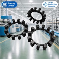 Coupleur adhésif de tampon NBR 12 griffes OEM élément en caoutchouc flexible araignée élastomère alésage 20mm 3000 RPM pour accouplements d'arbre d'impression
