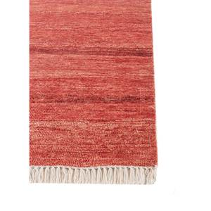 Alfombra de Lana Anudada a Mano Blythe Roja Naranja AKWL-13043 - Alfombra Afgana de Yute de Color Sólido 9x12 para Sala de Estar, Pasillo, Dormitorio - Product Image 4