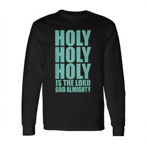 Camiseta Promocional de Manga Larga con Escritura Cristiana de Adoración Sagrada - Product Image 2