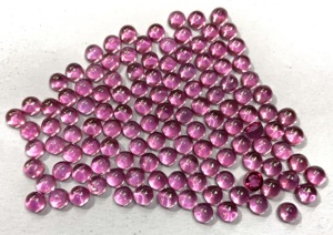 พลอยโทแพซสีชมพูธรรมชาติทรงกลมทรงหลังเบี้ย8มม. คุณภาพดี-สีชมพูบุษราคัมทรงกลม - Product Image 5