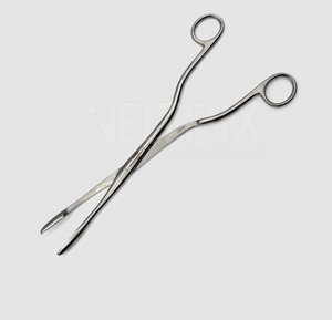 คีมปากรังไข่สำหรับฤดูหนาว28ซม. เครื่องมือทางนรีเวชแบบโค้งงอทำจากสเตนเลสสตีลใช้สำหรับการตรวจทางสูตินรีเวชวิทยาด้วยตนเอง - Product Image 3