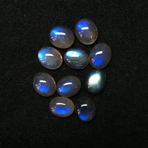 Vente en gros 8x10mm naturel AAA de haute qualité Labradorite IGI certifié traité thermiquement bleu ovale Cabochon pierre précieuse approvisionnement en vrac en vrac - Product Image 2