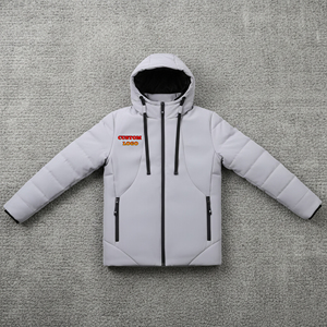 Blouson matelassé homme de qualité supérieure, style urbain, col montant, imperméable, à capuche, couleur unie, coupe bomber, fermeture éclair, Hiver 2026 - Product Image 6
