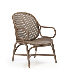 Chaises de jardin relaxantes au design exclusif fabriquées à partir de cadres en rotin de couleur mate bancs d'extérieur avec mobilier naturel - Product Image 3