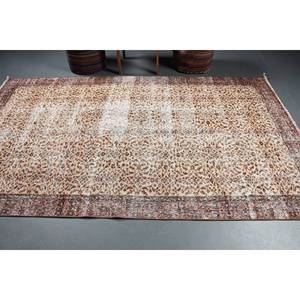 Vintage Turkish <b>Rug</b> Beige Red 5.4 X 9.3ft Large Area Woolen Patchwork Design for Hallway <b>Bedroom</b> Latex for Living Room Bedside - Product Image 3