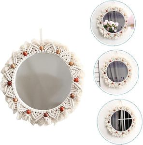 Dernière collection de miroirs artisanaux en bambou et osier Miroir mural antique du Vietnam Miroir mural en rotin naturel Tenture murale Décoration - Product Image 5