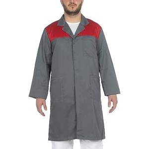 Tablier de travail unisexe gris/rouge CBF Balducci Group, vêtements de travail professionnels, fabriqué en Albanie - Product Image 1