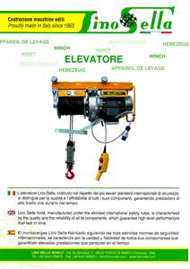 Palans électriques italiens de 0,5 tonne en fonte, monophasés ou triphasés, pour usage domestique - État neuf - Pour levage, fabrication italienne - Product Image 5