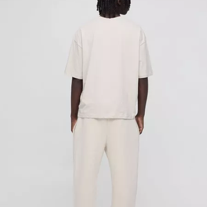 OEM 2025 Nouveau style de haute qualité, col rond, sérigraphie, uni, luxe, 100% coton tricoté, surdimensionné, logo frontal, pour homme - Product Image 3