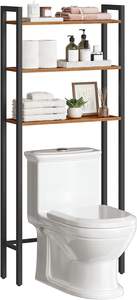 Étagère de rangement pour toilettes moderne et écologique à 3 niveaux, organisateur de salle de bain, sur pied, taille personnalisée, gain de place, montage facile - Product Image 1