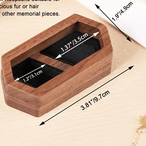 Venta al por mayor de urnas de recuerdo de piel de mascota personalizadas de madera de estilo bonito para cenizas urna para mascotas de Vietnam Funeral Supplies - Product Image 2