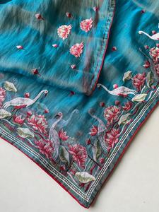 ผ้าไหมรอยัลกาบานนาพร้อมสารีปักด้ายหลายเส้นผู้ผลิตแฟชั่นจาก surat ในอัตราที่ต่ำที่สุด - Product Image 3