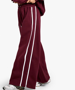 Pantalon de sport ample et respirant en molleton épais, taille élastique, poches, jambes larges, pour femmes, gris, pantalon de survêtement - Product Image 5