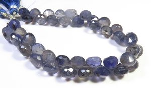 ลูกปัด Briolette สีฟ้า8มม. ทรงหัวหอมสีฟ้า7นิ้วเกลียวเจียระไนแบบเหลี่ยมเพชรพลอย140 - Product Image 3