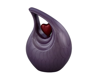 Urna de cremación en forma de lágrima de Metal perla púrpura de tamaño completo para cenizas humanas de hasta 210 libras urna púrpura para adultos para cenizas masculinas y femeninas - Product Image 1