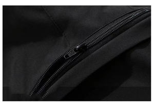 Chaqueta deportiva a prueba de viento de Color sólido para hombre con capucha Diseño de logotipo personalizado OEM Ropa de invierno para exteriores Comercio exterior al por mayor - Product Image 3