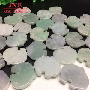 Pendentif d'éléphant en jade naturel du Myanmar, espèce de glace cireuse, ornement de jade d'éléphant stupide, vente en gros de jade de quatre fêtes - Product Image 2