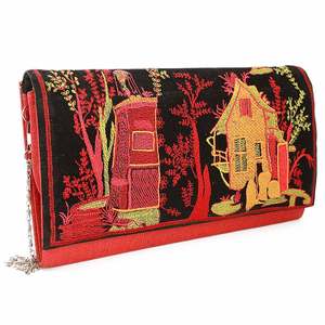 Bolso de mano bordado para mujer (9035) - Rojo - Product Image 1