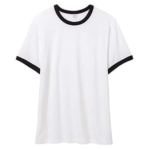 T-shirt en coton peigné de haute qualité avec impression DTF personnalisée, vente en gros, t-shirt à col contrastant - Product Image 4