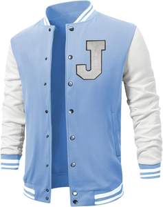 Chaqueta Universitaria de Béisbol Personalizada de Alta Calidad, Unisex, de Lona, Resistente al Viento, Transpirable, con Logotipo Frontal de Primavera - Product Image 6