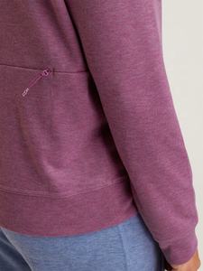 Sudadera con capucha y logotipo personalizado para mujer, ropa de calle bordada con capucha con cremallera cálida forrada para invierno, cordón liso - Product Image 2