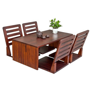 Japanese-Style Acacia Wood Low Table and Chair <b>Set</b> Square Design for <b>Restaurant</b> Cafe or Bar Use CBCF259 - Product Image 1