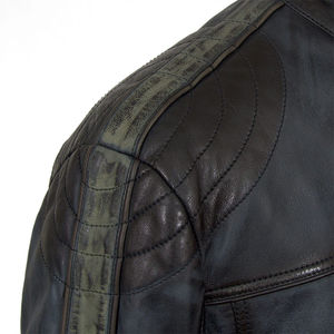 Chaqueta de Cuero Acolchada para Hombre, de Alta Calidad, Fabricada a Medida, con Logotipo Frontal, Impermeable, Resistente al Viento, Diseño Personalizado, OEM - Product Image 3