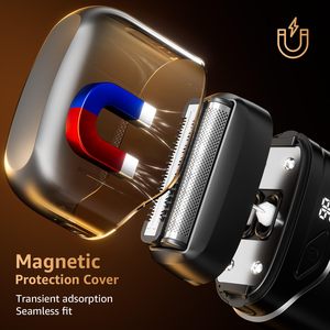 Rasoir électrique pour homme avec écran LED, charge rapide, double lame, moderne, étanche, sans fil, mini rasoir électrique avec écran LED - Product Image 5