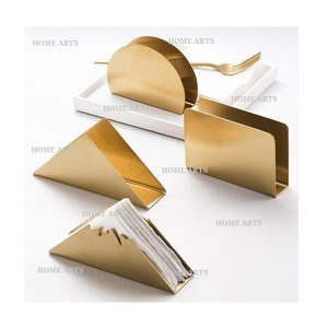 Set of 2 Customized Size Iron <b>Tissue</b> <b>Paper</b> Holder Handmade Copper and Gold Color Napkin Holder for Hotel Use - Product Image 3