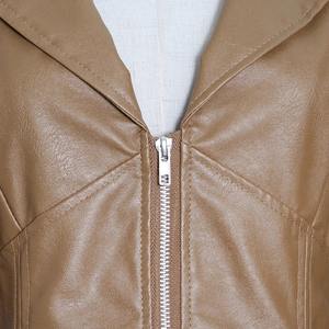 Chaqueta Irregular de lona de cuero genuino estilo hombres solapa cuello manga larga alta espera túnica abrigo moda nuevo - Product Image 5