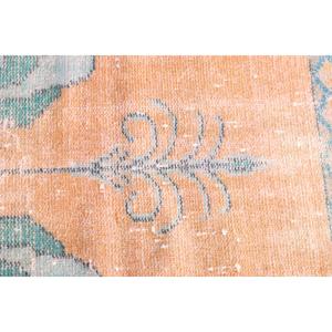 Tapis vintage 2,6 x 3,9 pieds, petit tapis turc, tapis oriental orange et bleu - Product Image 5