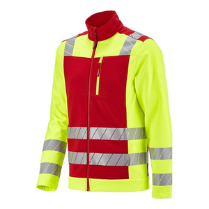 Veste Softshell Haute Visibilité pour Hommes Jaune Fluorescent Bandes Réfléchissantes Vêtements de Travail de Sécurité Coupe-Vent Imperméable Vestes Softshell - Product Image 3