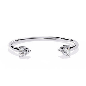 Bague en or véritable 18 carats, empilable, à griffes ouvertes, micro-pavé de diamants, réglable, ethnique indienne, pour femmes, 0,10 carat - Product Image 4