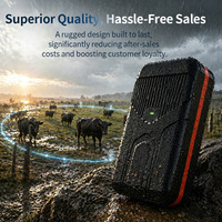 Rastreador GPS para Ganado Guptomes de Alta Capacidad, Batería de 10000 mAh, Red 4G LTE, Sistema de Rastreo Animal sin Cuota Mensual, Profesional