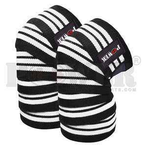 Vente en gros d'haltérophilie genouillères d'entraînement Powerlifting gym sangles de bandage élastique coton accessoires d'haltérophilie - Product Image 4