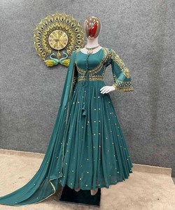 Vestido de Mujer talla grande dama elegante abaya moda musulmana Noche larga talla grande ropa tradicional india y paquistaní - Product Image 1