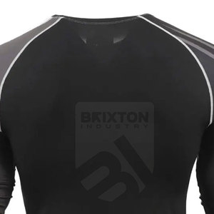 Superventas de los hombres transpirables Spandex poliéster entrenamiento Rash Guard en venta - Product Image 5