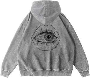 Sweat à capuche pour homme de haute qualité, 100% coton, respirant, écologique, polaire, coupe ample, coupe-vent, hiver, 450g - Product Image 1