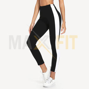 MAXFIT ENTERPRISES-Mallas de Entrenamiento de Estilo Casual para Mujer, Leggings Deportivos Transpirables de Alta Elasticidad, Encuadernación Blanca con Logo EN LA Cintura - Product Image 5